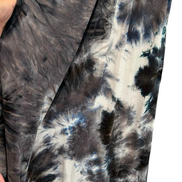 P & Rose Adjustable Tank Maxi Dress Black Tie Dye Sz M Pockets Stretch Boho NEW - Picture 3 of 6